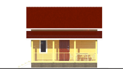 Д-11 ДАЧНЫЙ ДОМ ИЗ БРУСА: ГАБАРИТНЫЕ РАЗМЕРЫ: (6,5Х6М), ОБЩАЯ ПЛОЩАДЬ: 54,5М²