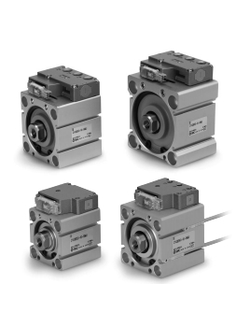 Компактный цилиндр со встроенным распределителем CVQ