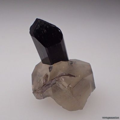 Турмалин эльбаит на кварце. Мадагаскар. 21*17*14мм.