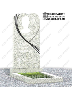 Вертикальный памятник ДГ-16 мансуровский сердце