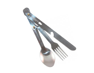 Набор столовых приборов СЛЕДОПЫТ нержавеющая сталь (ложка, вилка, нож)