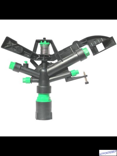 Спринклер импульсный (ABC пластик) 1.0"внут радиус 13-20м, расход 2100-2800 л/ч 5 форсунок 3-5 бар,