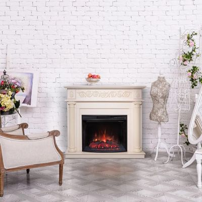 Электрокамин Сицилия WT с очагом Evrika 25.5 LED