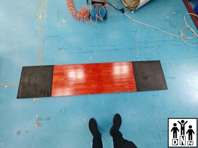 Помост для становой тяги компактный с морением 2740х720х40, Амортизаторы: 720*720*40 DNN