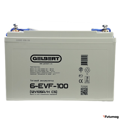 Тяговый аккумулятор Gelbert 6-EVF-100 (12V105A/H C5)