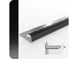 Профиль окантовочный для плитки Лука К 10НСМ(304).2700.015 Матовый черный