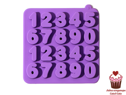 ФОРМА СИЛИКОНОВАЯ ДЛЯ ШОКОЛАДА Цифры, 20 ячеек