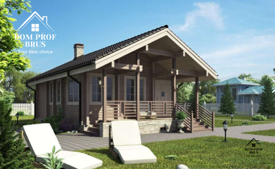 Баня из профилированного бруса "Роскошная" 62м2 11х6