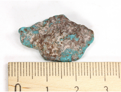 Бирюза, необработанный, дикий образец, США, Аризона (26*17*6 мм, 2,6 г) №37586