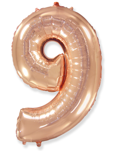 Фольгированная цифра - Розовое золото
