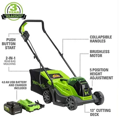 Аккумуляторная газонокосилка Greenworks GD24LM33K4 set