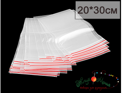 Пакеты  с замком ZIP-LOCK - 45 мкр. - 20 х 30 см