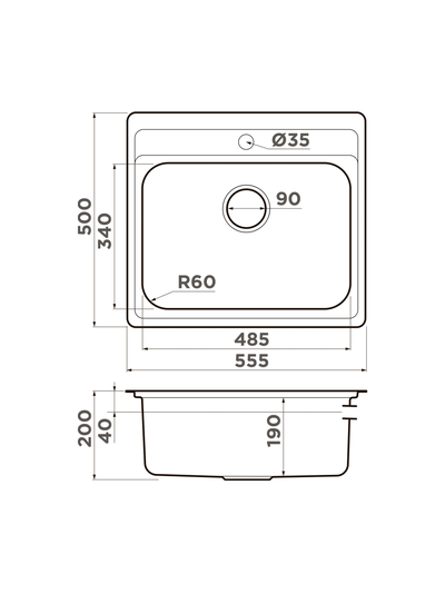 Мойка OMOIKIRI ASHI 56 IN