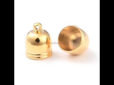 КОЛПАЧОК КЛЕЕВОЙ - 10,5мм - ЗОЛОТО (Позолота 24k) ДЛЯ ЖГУТА НА 14 БИСЕРИН