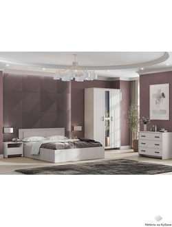 МСП 1 комплект мебели для спальни Ясень Анкор светлый