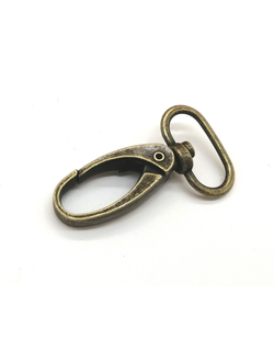 Карабин для сумок, 25*50 мм (20 мм) бронза