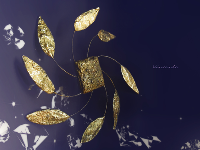 Золотая брошь "Артефакты Атлантиды. Цветок Солнца"