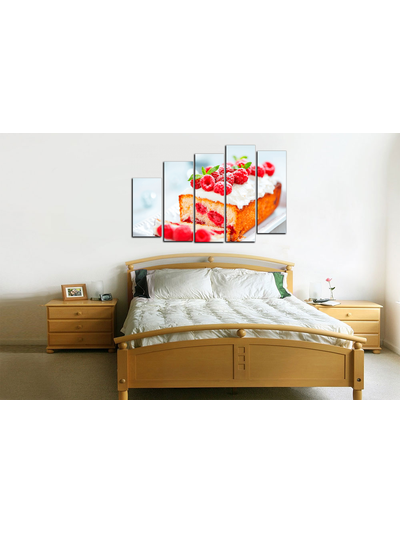 Модульная картина &quot;Малиновый кекс&quot;