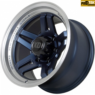 Комплект дисков R16 9,0J ET-30 6*139,7 Sakura Wheels R3917 Синий с полированным ободом (№ 255)