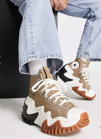 Converse Run Star Motion бежевые A00851C с чем носить фото