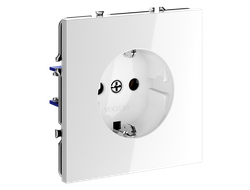 VLS040101 Розетка с заземлением 16А, белый глянцевый-1