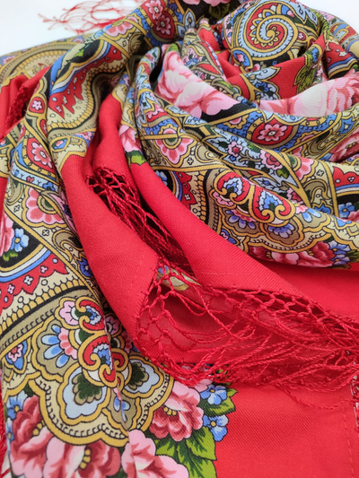 Павловопосадский платок Русское раздолье 1619-5