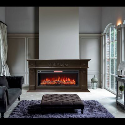 Линейный электрокамин Лидс AO с очагом Joker 45