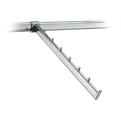 (Mb-U 646) Кронштейн наклонный на овальную трубу, дутый, 7 штырьков, 400 мм.