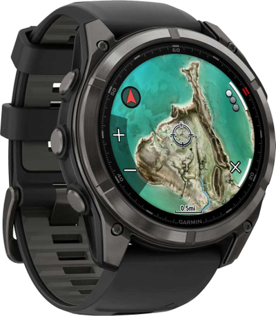 Часы Garmin Fenix 8 Pro — 51 мм MicroLED Sapphire Carbon Gray DLC Titanium Black / Pebble Gray