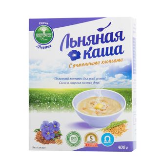Льняная каша "Алфит Плюс" Диета" с ячменными хлопьями 400 гр.
