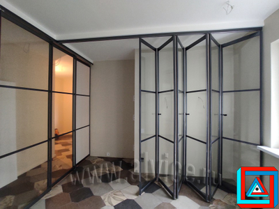 Перегородка-книжка из 6-ти створок встроенная