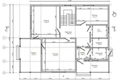 Двухэтажный каркасный дом с пятью спальнями 242м² (SK74)