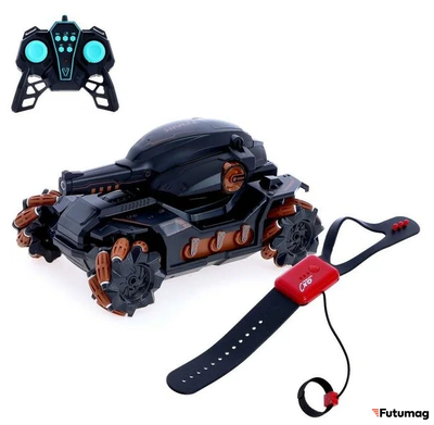 Радиоуправляемый Танк с гидрогелевыми снарядами Fighter 4WD Коричневый