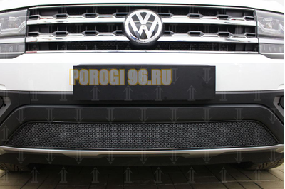 Защита радиатора Volkswagen Teramont 2017- black низ
