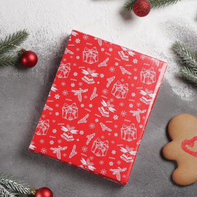 Блюдо Новогоднее "Елка у камина" в подарочной коробке, 21×16×2,5 см