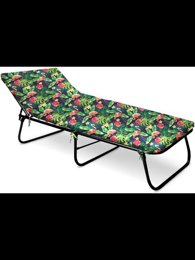 Кровать раскладная Haushalt с мягким матрасом НРК4М, рисунок с фламинго