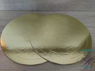 Подложка усиленная односторонняя золото круг d=200 мм (2,5 мм)