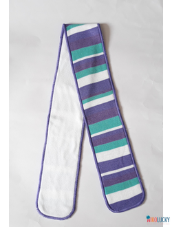 Шарф М10П17, цвет белый,сиреневый,бирюзовый, р.12/112 см