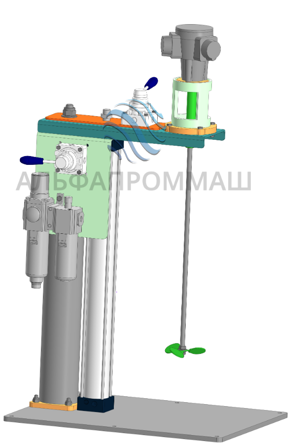 Стационарная пневмомешалка