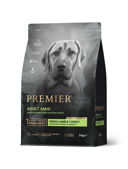 PREMIER (Премьер) сухой корм для собак крупных пород, Ягненок, индейка 3 кг