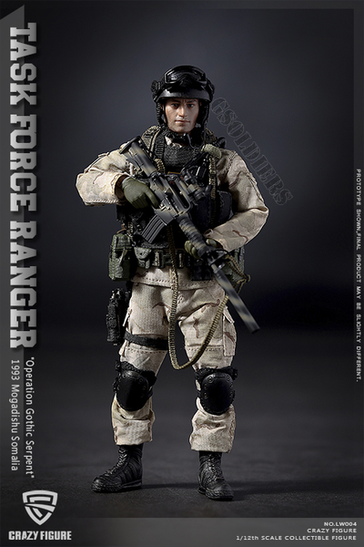 Солдат Армии США ("Падение Черного Ястреба") фигурка 1/12 scale US Special Force LW004 Crazy Figure