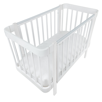 Кроватка детская продольный маятник Pituso Olivia Белый-Белый