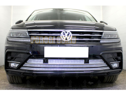 Защита радиатора Volkswagen Tiguan II (SportLine) 2016- (5 частей) chrome низ PREMIUM