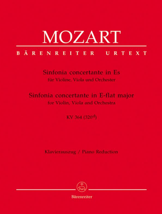 Mozart. Sinfonia concertante Es-Dur KV364 für Violine, Viola und Orchester für Violine, Viola und Klavier