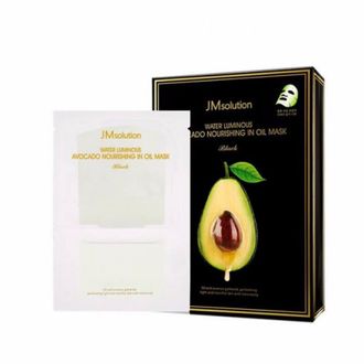 Ампульная тканевая маска с маслом авокадо JMsolution Water Luminous Avocado Nourishing in Oil Mask