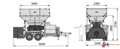 Передвижная вальцовая плющилка влажного зерна с прессом ROmiLL CP2 Plus