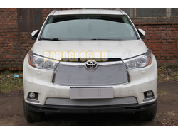 Защита радиатора Toyota Highlander U50 2013-2016 chrome верх PREMIUM