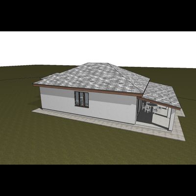 Одноэтажного дом с тремя спальнями 91.27 м² + терраса 31.55 м²(S6)