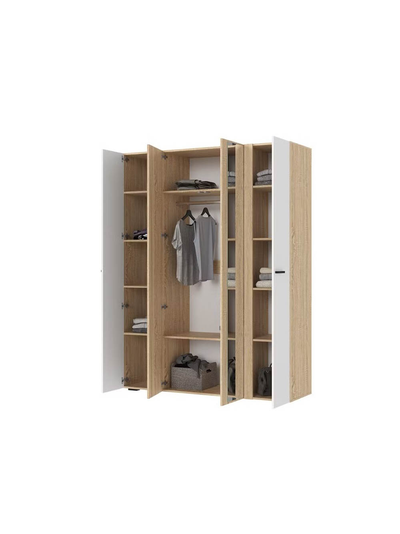 Санса ШК-04 Шкаф 4-х створчатый Сонома/Белый