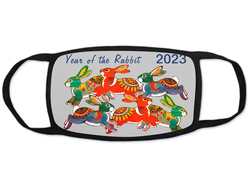 Тканевая защитная маска на лицо год Кролика №3